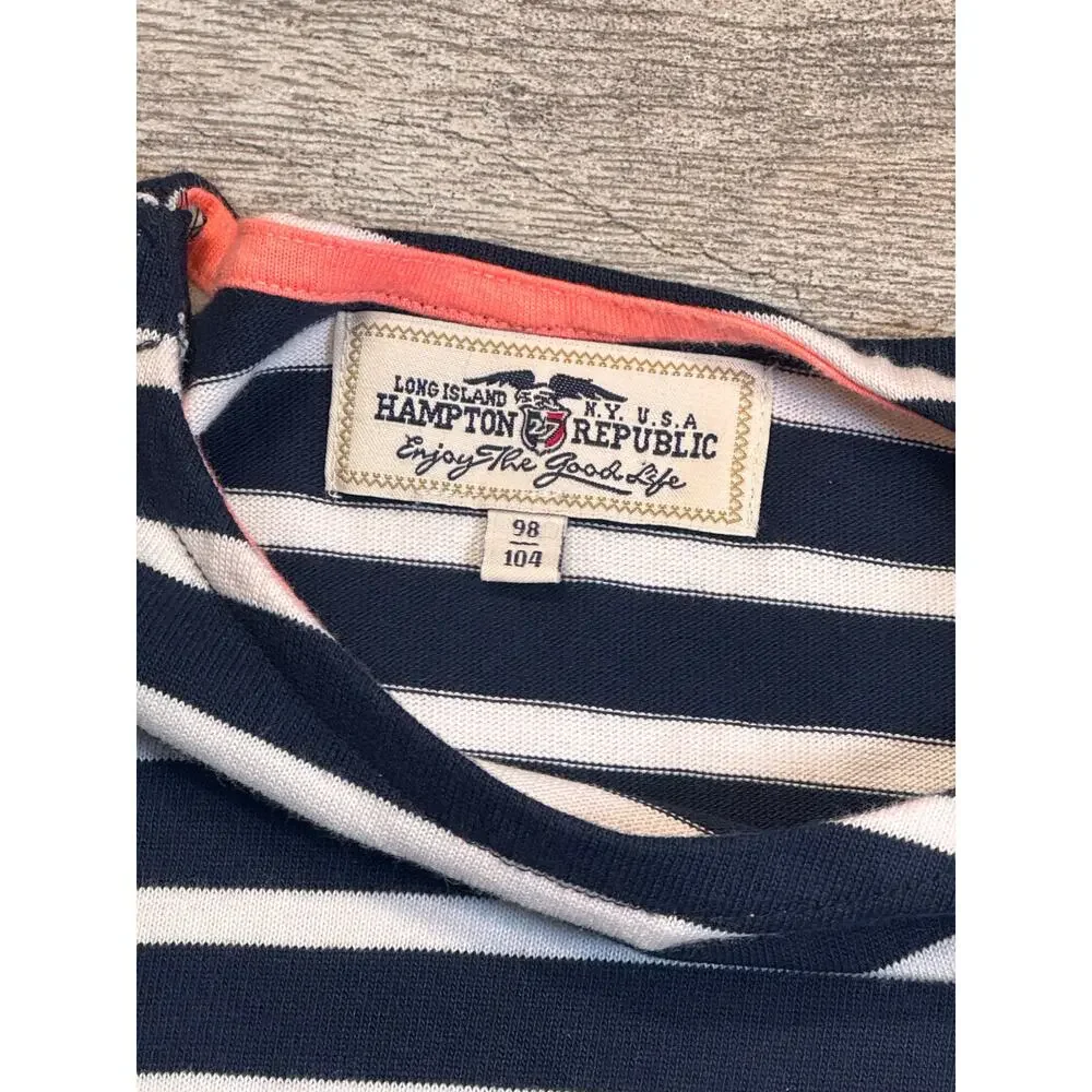 Hampton Republic Navy and White Striped Tunic Dress size GIrls 3